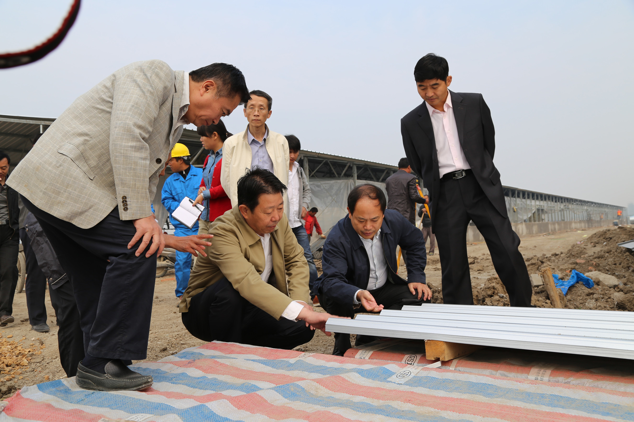 南城区建设推进情况进行了检查。县领导周学保、桑贤亭、杨震陪同检查。