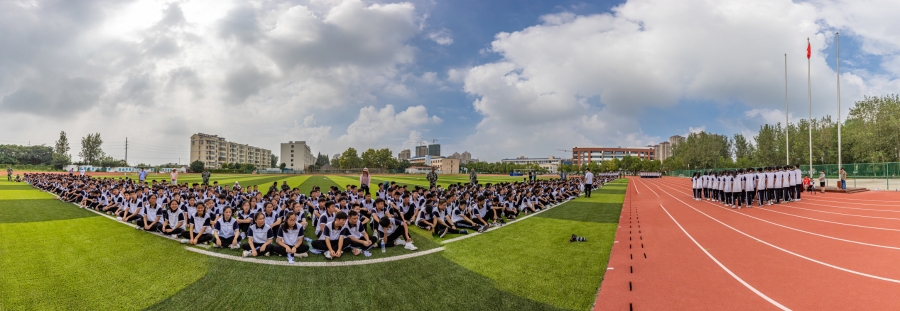 固镇一中隆重举行2020级新生军训会操表演