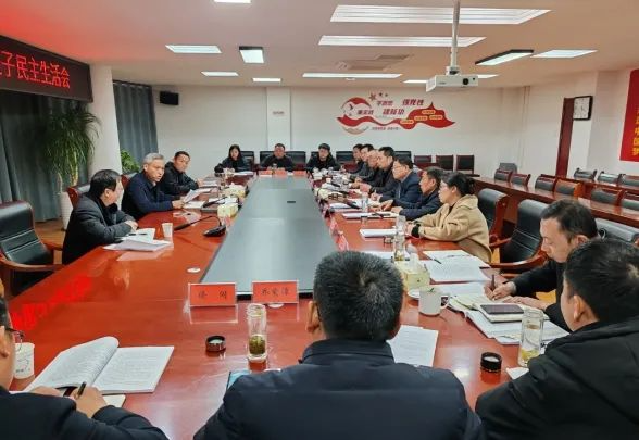 沈明举参加指导2024年度谷阳镇领导班子民主生活会