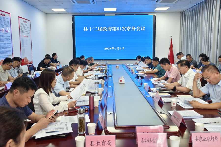 县十三届人民政府第81次常务会议召开