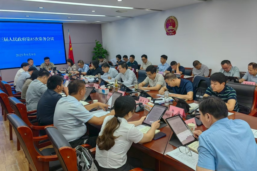 县十三届人民政府第85次常务会议召开