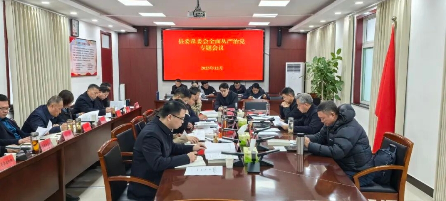 县委常委会全面从严治党专题会议召开